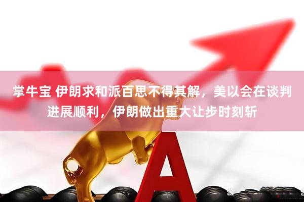 掌牛宝 伊朗求和派百思不得其解，美以会在谈判进展顺利，伊朗做出重大让步时刻斩