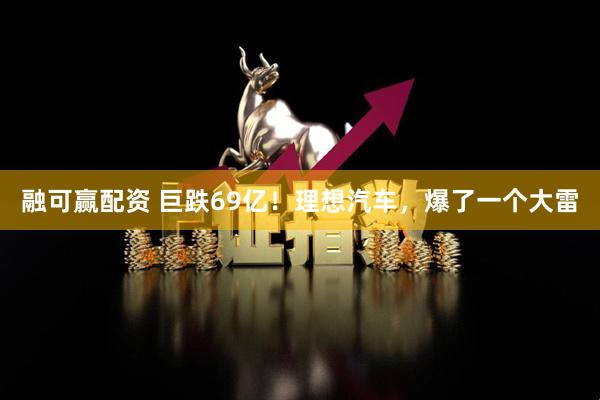 融可赢配资 巨跌69亿！理想汽车，爆了一个大雷