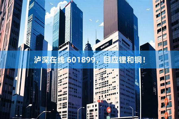 泸深在线 601899，回应锂和铜！